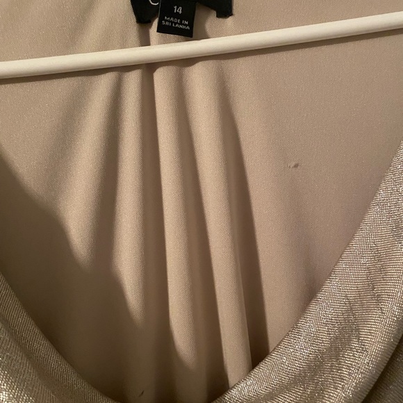 Connected Apparel metallic gold gown -size 14 - Picture 5 of 5